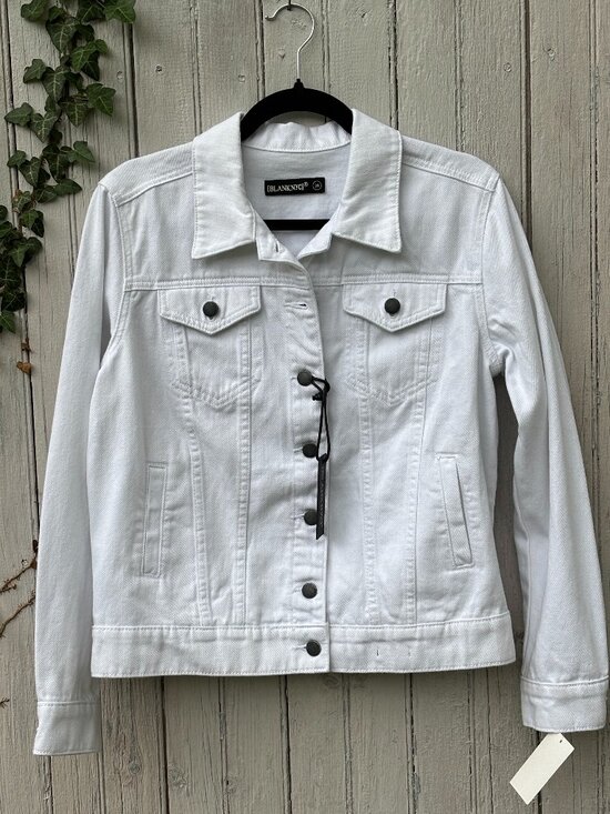 Blank NYC Jackets & Blazers - NWT Blank NYC Sometimes Social White Denim Jacket Size Small